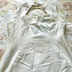 BCBG Maxzaria Cream jewel neck dress NWT 10